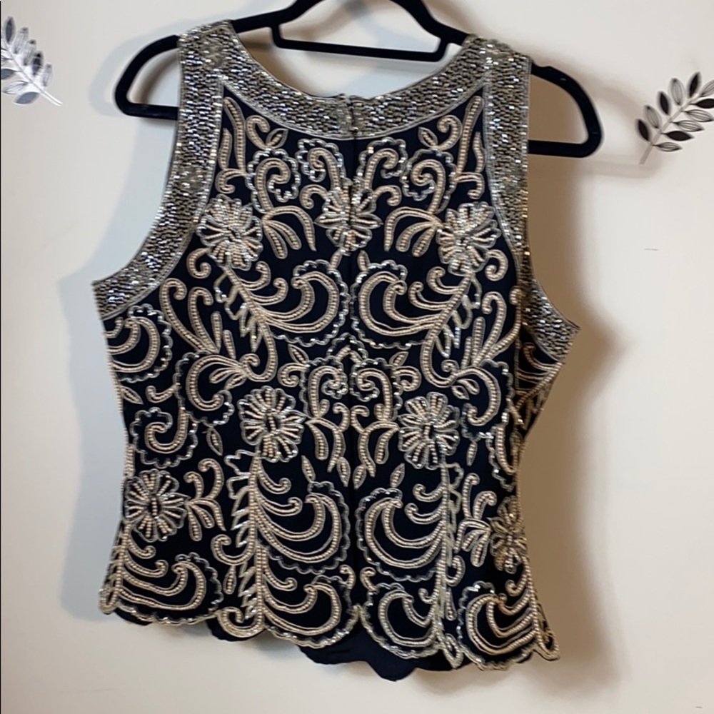 Vintage JKARA NEW YORK Beaded Blouse Size XL - Picture 7 of 14